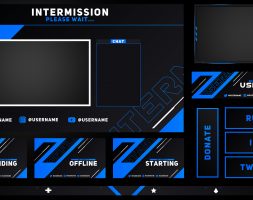 Blue Geometric Stream Package